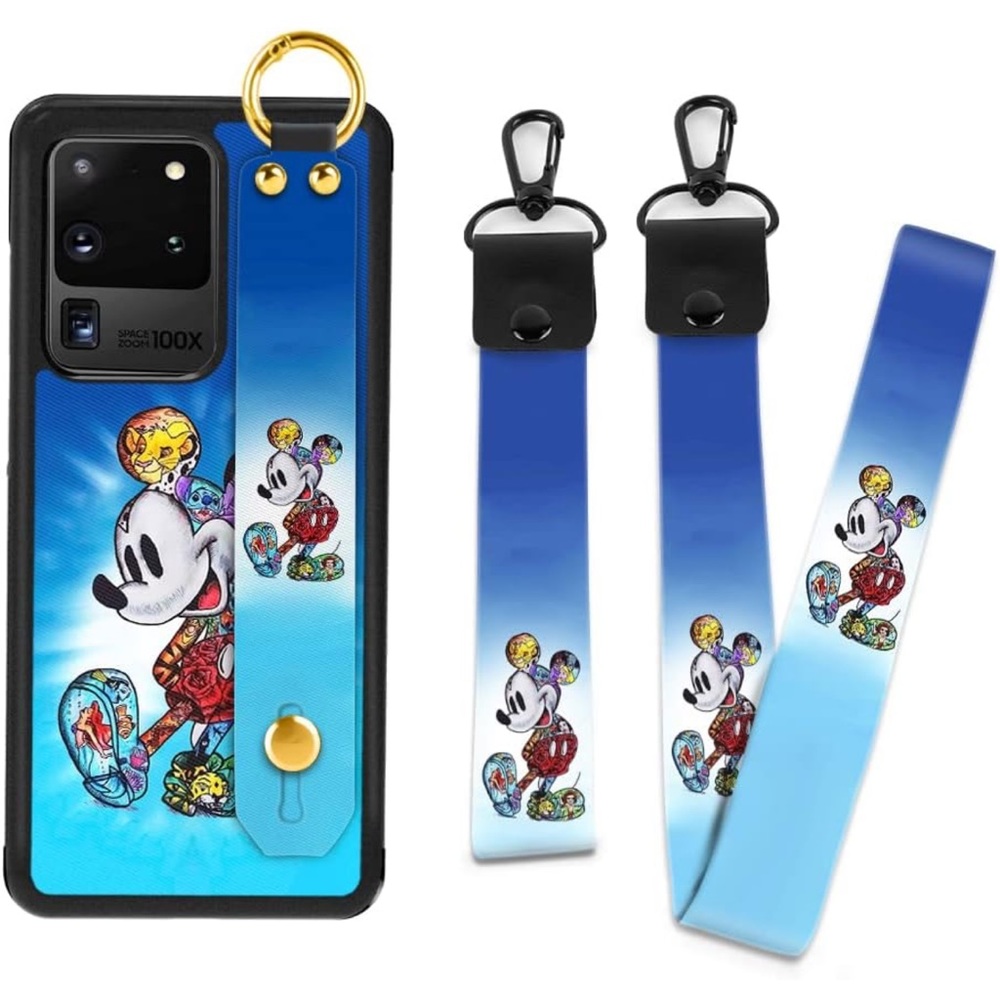 🆕Mickey Mouse Samsung Galaxy S20 Case W/ Lanyard & Wristlet Strap